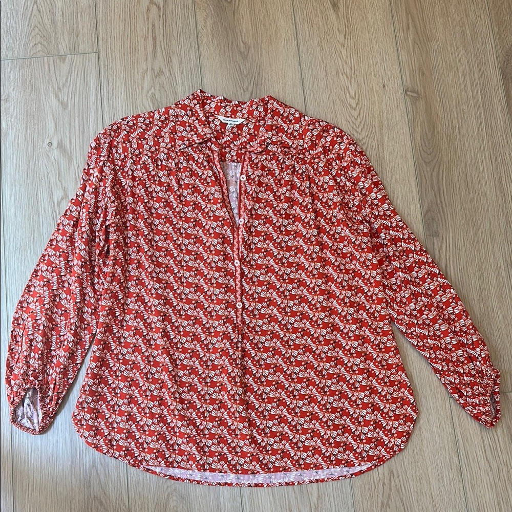 Red Floral Women's Top